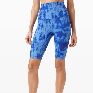 lululemon athletica Blue Tie-Dye Athletic Shorts